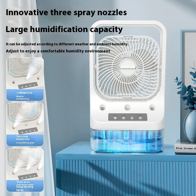 Innovative Three-Spray Nozzle Humidifier Fan-3